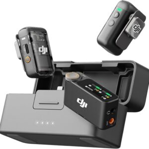 DJI MIC — Sistema de Micrófonos Inalámbricos (1 Receptor + 2 Transmisores)